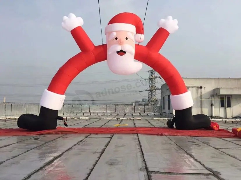 広告のための最高の販売クリスマスプロモーション雪だるまインフレータブルクリスマスアーチ