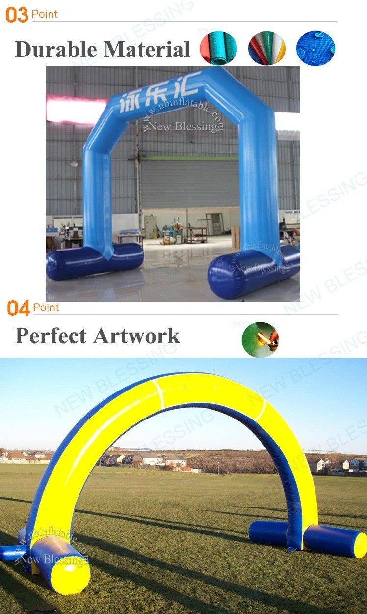 Arco publicitario inflable con impresión de logotipo Arco inflable Inicio de entrada Arco de meta