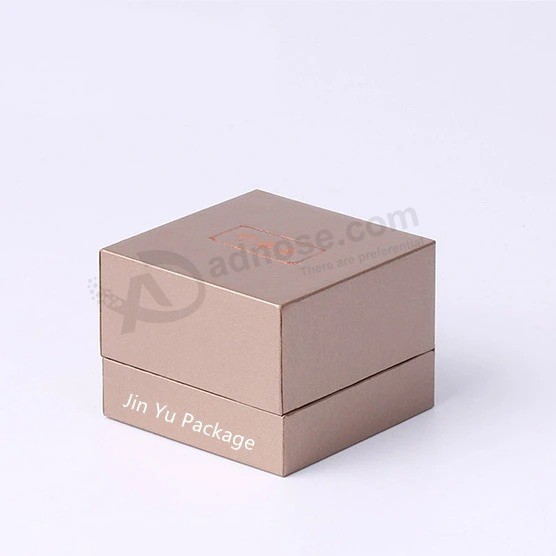 Caja de empaquetado de la joyería plástica del regalo de la bisagra de papel de encargo para el anillo