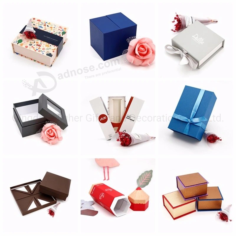 Flat pack Luxury custom Logo cardboard Paper Wig clothes Chocolate wine Candle perfume Jewelry watch Magnetic foldable Gift packaging Box with Magnet Closure