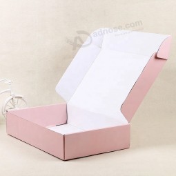 定制卡纸瓦楞纸盒再生彩色礼品盒运输布粉红色邮筒