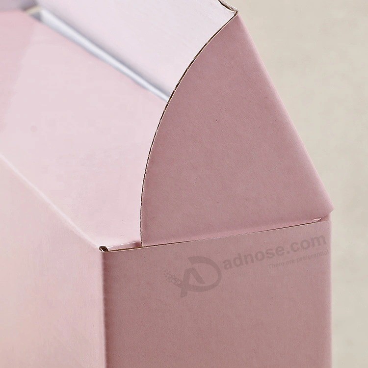 주문 카드 골판지 상자는 피복 분홍색 우송 자 상자를 발송하는 착색 된 선물 상자를 재생했습니다
