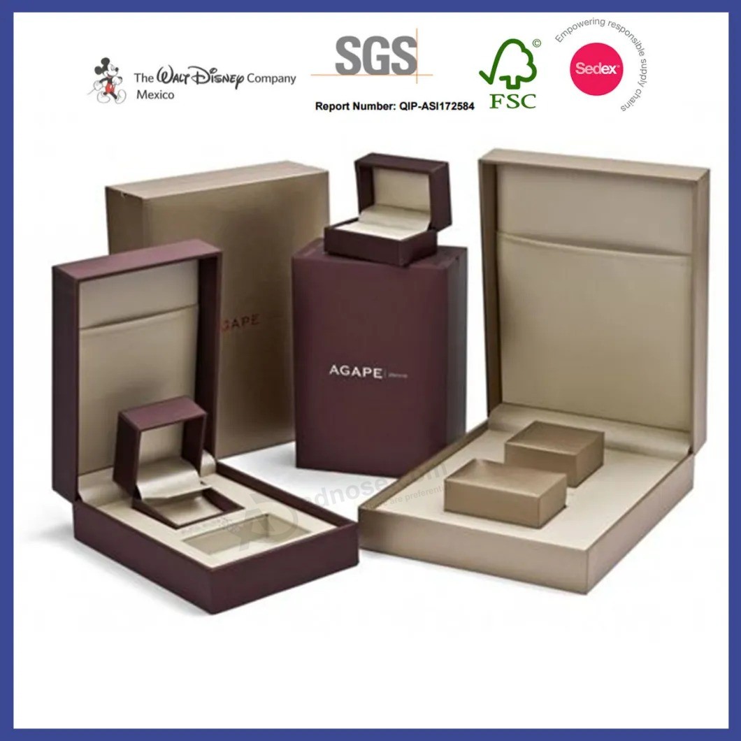 2019 새로운 디자인 럭셔리 보석 포장 상자 보석 디스플레이 상자 보관 상자 선물 상자 골판지 단단한 상자 포장 종이 상자