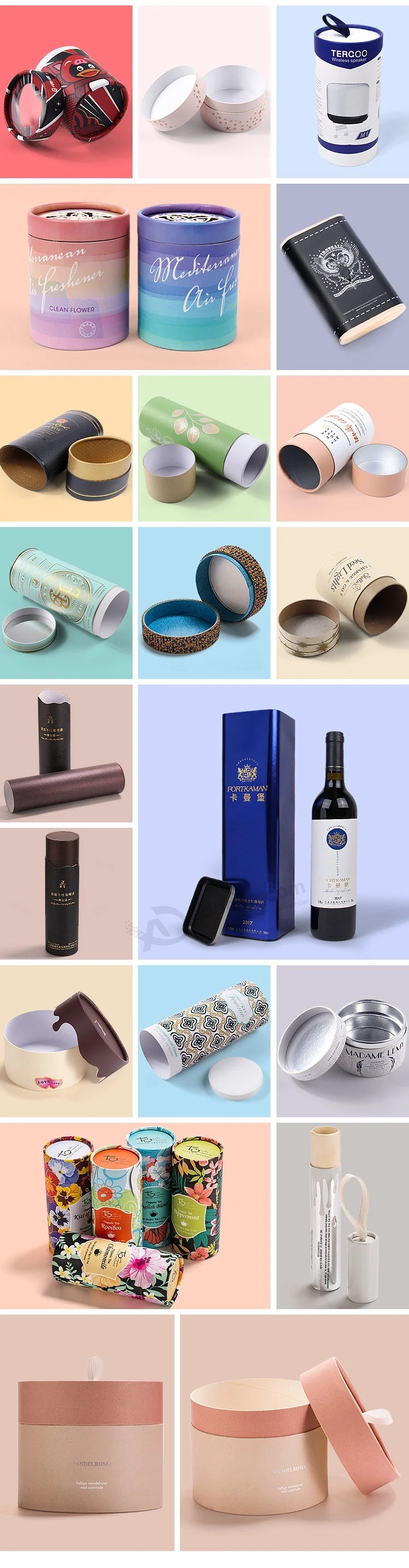 Caja de joyería personalizada Cartón de perfume biodegradable Papel de té Comida de vino Tubo cosmético Brillo de labios Envase Caja de embalaje de regalo