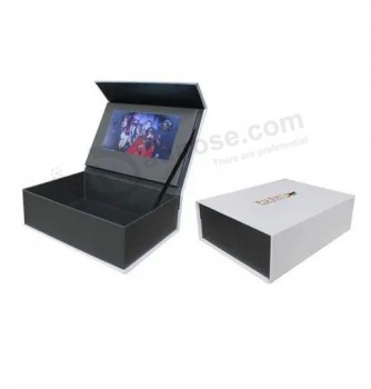 caixa de presente de vídeo com tela LCD personalizada para pacote