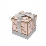 impressão de design de moda personalizado caixa de embalagem de presente de casamento de cartão