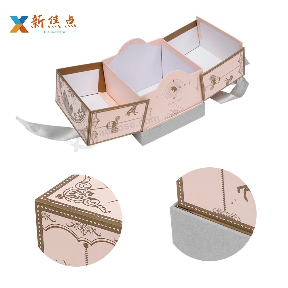 カスタムファッションデザイン印刷Carboardウェディングギフト包装ボックス