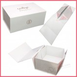 paquete plano impresión personalizada papel de cartón Peluca ropa ropa bolso zapatos chocolate vino perfume cosméticos caja de embalaje de regalo plegable
