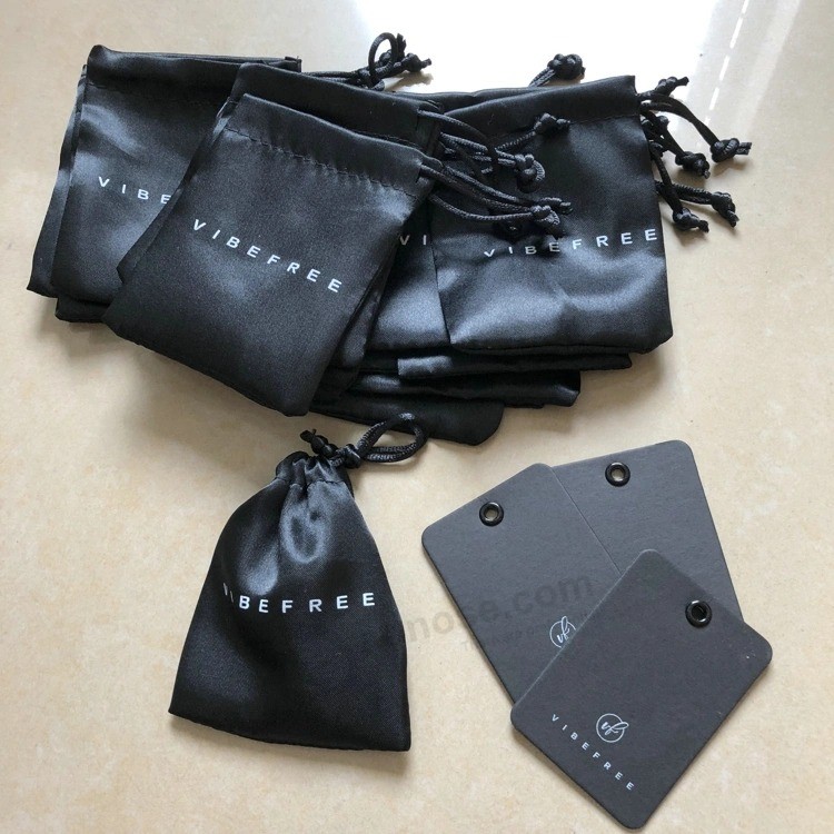 Fabbrica di sacchetti di imballaggio di gioielli cosmetici setosi viola personalizzati promozionali, sacchetti di sacchetti regalo con coulisse in tessuto di raso viola