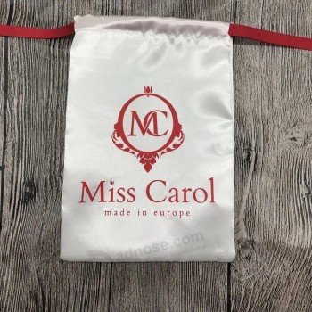 Bolsa de cetim personalizado com cordão logo bolsa de cetim personalizado bolsa de cabelo de cetim bolsas personalizadas com logotipo de seda para cabelo