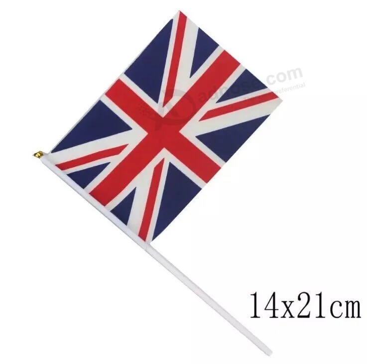 Precio barato agitando a mano la bandera del país nacional inglés del Reino Unido