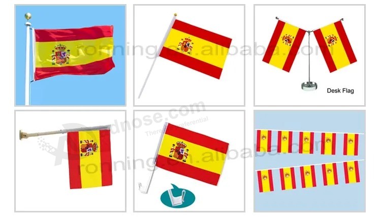 Sonderanfertigung Gedruckt verschiedene Arten Nationales Land Spanien Spanische Flagge