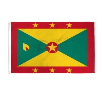 Outdoor hängende nationale gedruckte benutzerdefinierte 3X5 Grenada Flagge