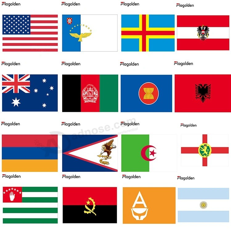 Banderas nacionales con logo Banderas exteriores Tela