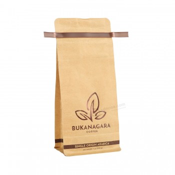 biodegradable kraft empty coffee beans packing Bag
