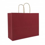 Hot sale white kraft paper shopping Bag for wine packing