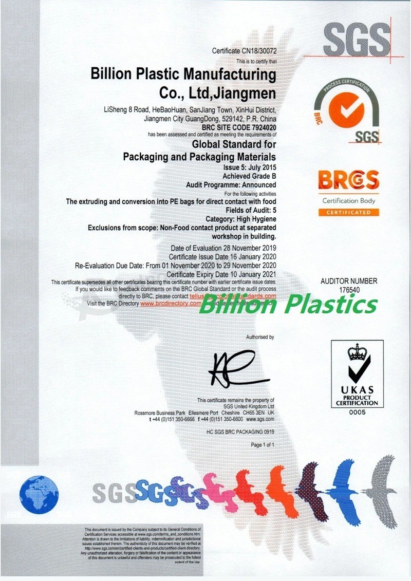 Биоразлагаемые продукты питания Блинеры Dustin Галлоны ПЭ Компостируемая ручка Печать логотипа Пластиковая упаковка Упаковочный пакет