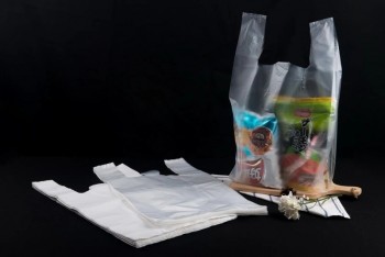 플라스틱 식품 포장 손 쇼핑 쓰레기 캐리어 쓰레기 쓰레기 포장 조끼 T 셔츠 롤 가방