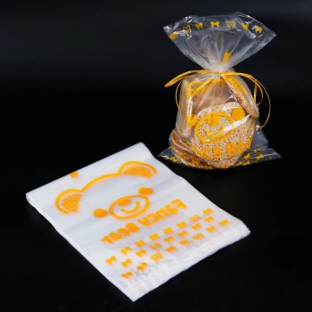 Biodegradable Food Hand Clear Side Sealing LDPE Plastic Packaging Carrier Packing Bag