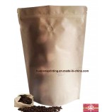 커피 포장 가방 스탠드 업 지퍼 가방 크래프트 종이 알루미늄 호일