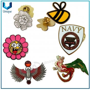 amostra grátis botão personalizado moda metal lapela artesanato souvenir moedas botão emblema emblemas atacado esmalte Pin para presentes promocionais