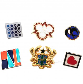 bsci factory made custom metal enamel badge lapel Pin gold emblem for gift/promotion