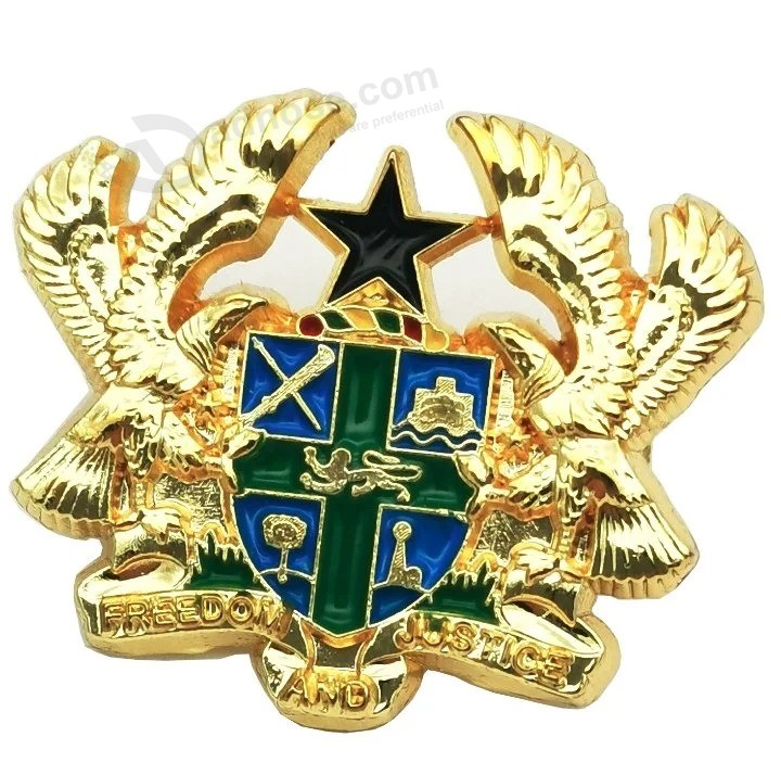 Fábrica BSCI Feita de metal esmaltado personalizado Distintivo de lapela Pin dourado Emblema para presente / promoção