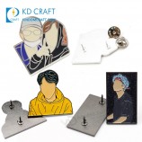 New design No minimum custom souvenir korean kpop cute idol lapel brooch label pins