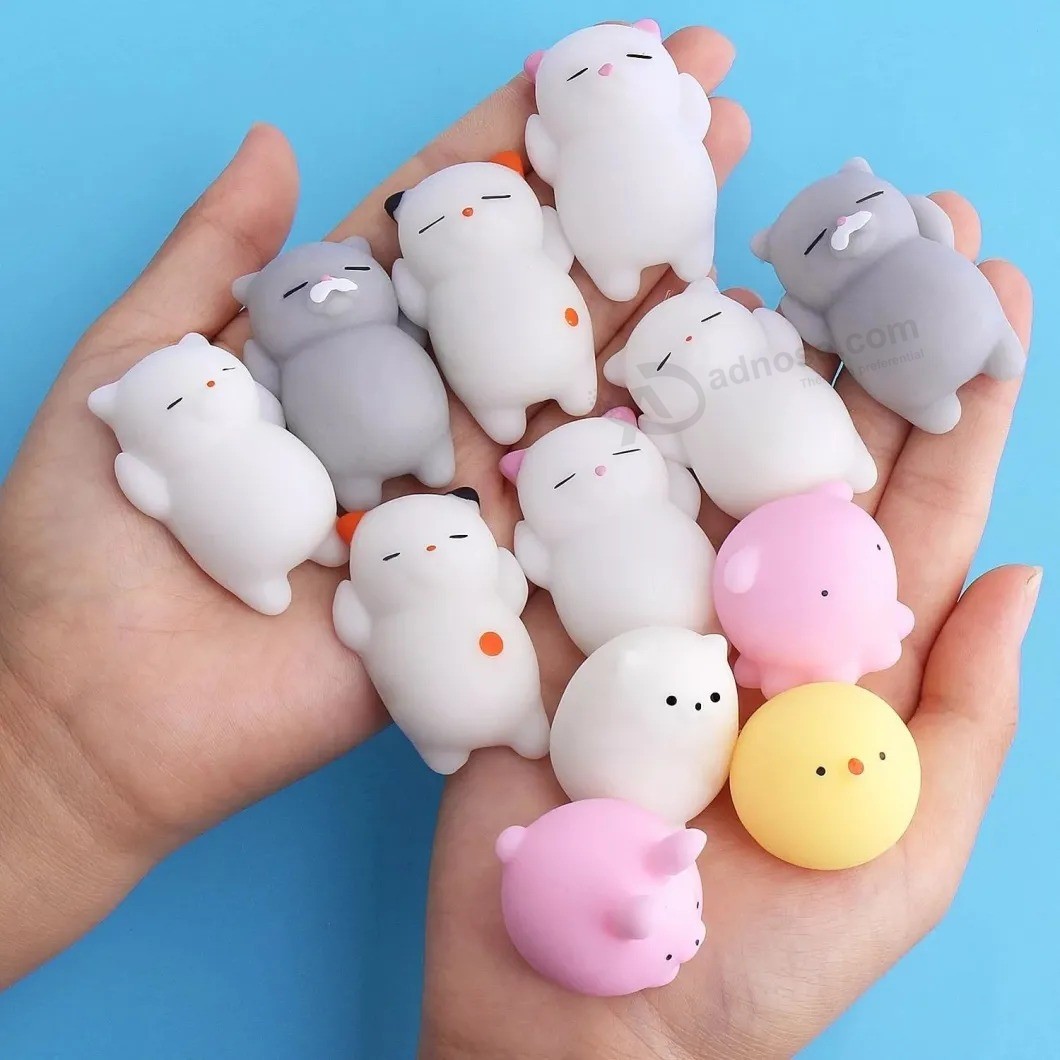 Mini animal mole brinquedo 3D kawaii animais eco-friendly soft Mochi squeeze brinquedos mole para gatos