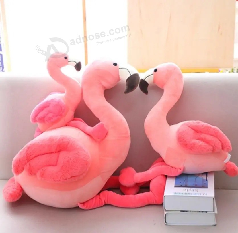 Customized stuffed Animal plush Flamingo and carrot Toy