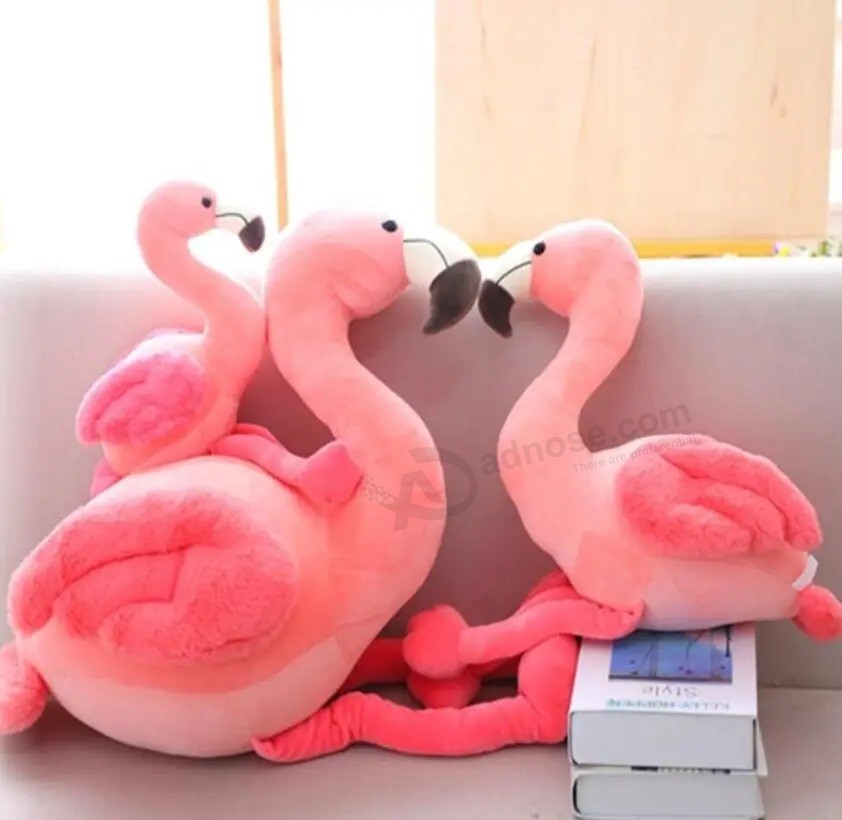 Customized Stuffed Animal Plush Flamingo and Carrot Toy