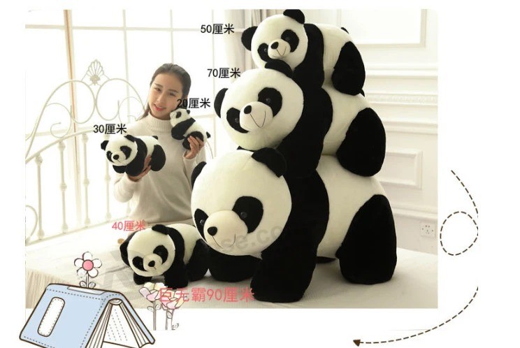 Bebê fofo Grande urso panda gigante Boneca de pelúcia Animal de pelúcia Brinquedo de animais