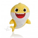 노래하고 반짝이는 아기 상어 봉제 동물 상어 장난감 인형 뮤지컬 상어 장난감 조명