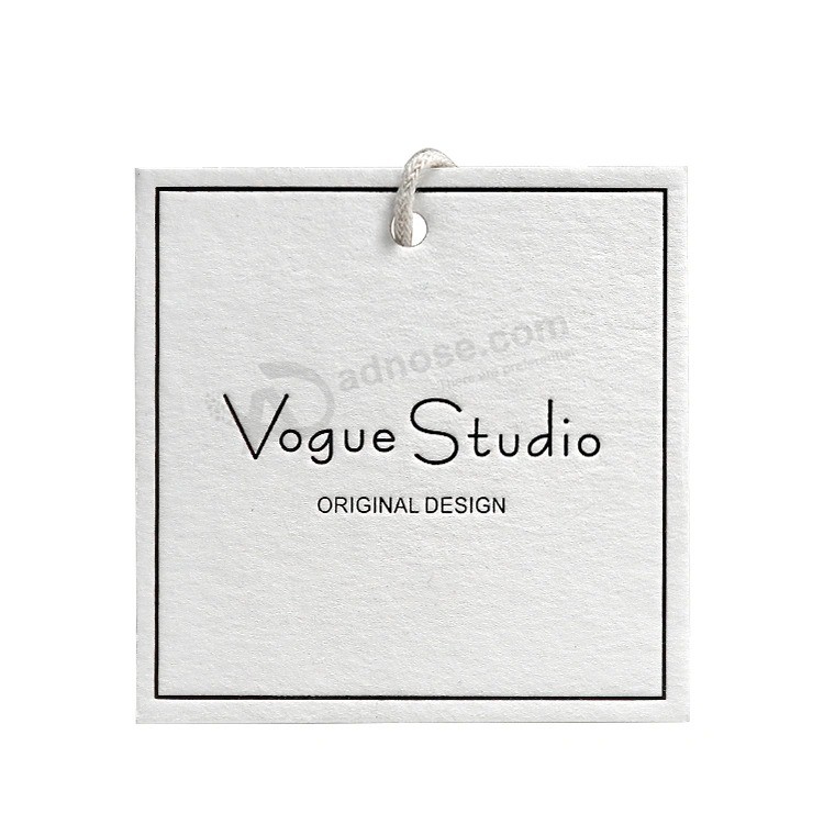 Custom brand Logo hangtag Specialty paper Clothing hang Tag