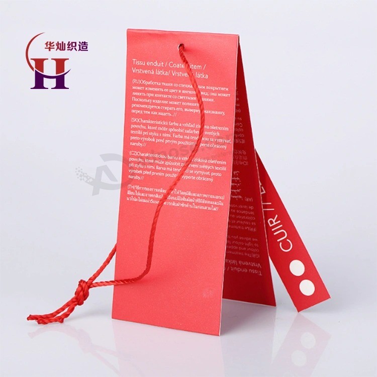 Paper Material Garment Custom Hang Tags