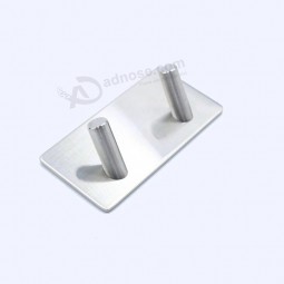 3m Sticker Adhesive Key Holder Wall Kitchen Bathroom Organizer Double Hanger Hook Stainless Steel Door Hooks