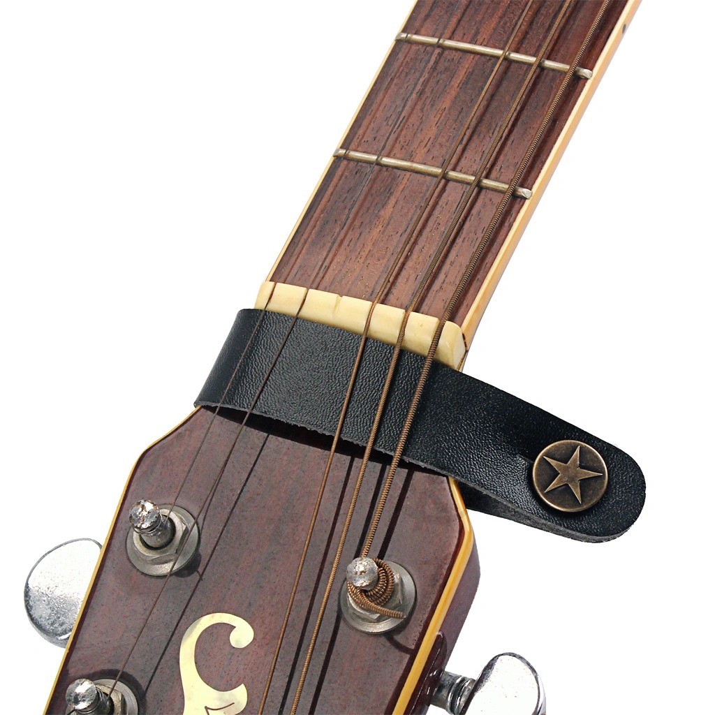 Schwarze Gitarrengurte Kunstlederarmband Hook Button