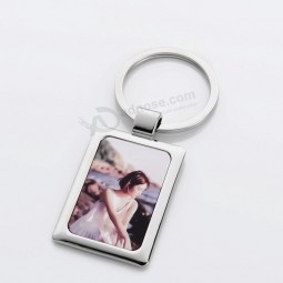 high quality blank metal sublimation photo keychain