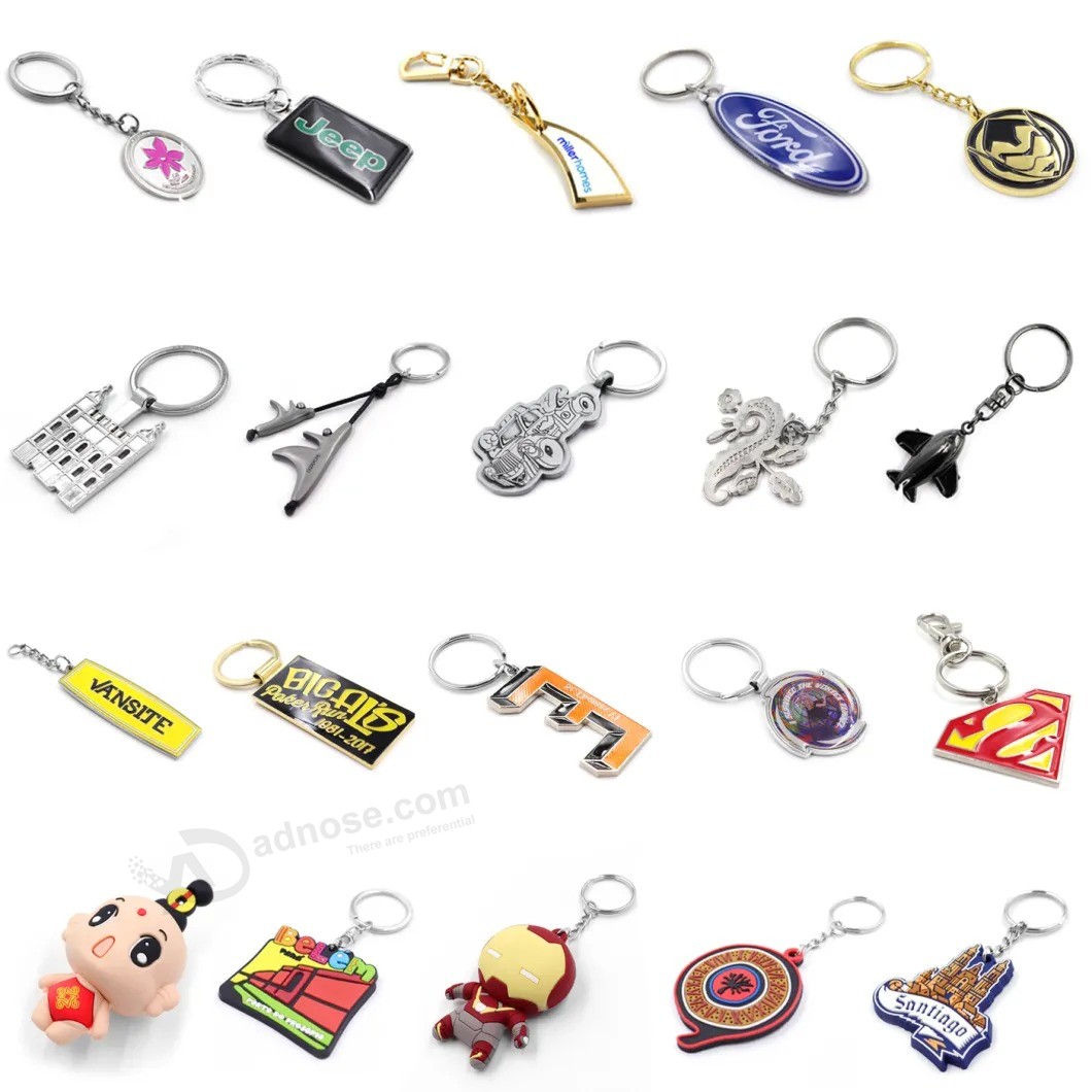 Promotional gift Free sample Custom keychain Metal Gold-Plated Keychain