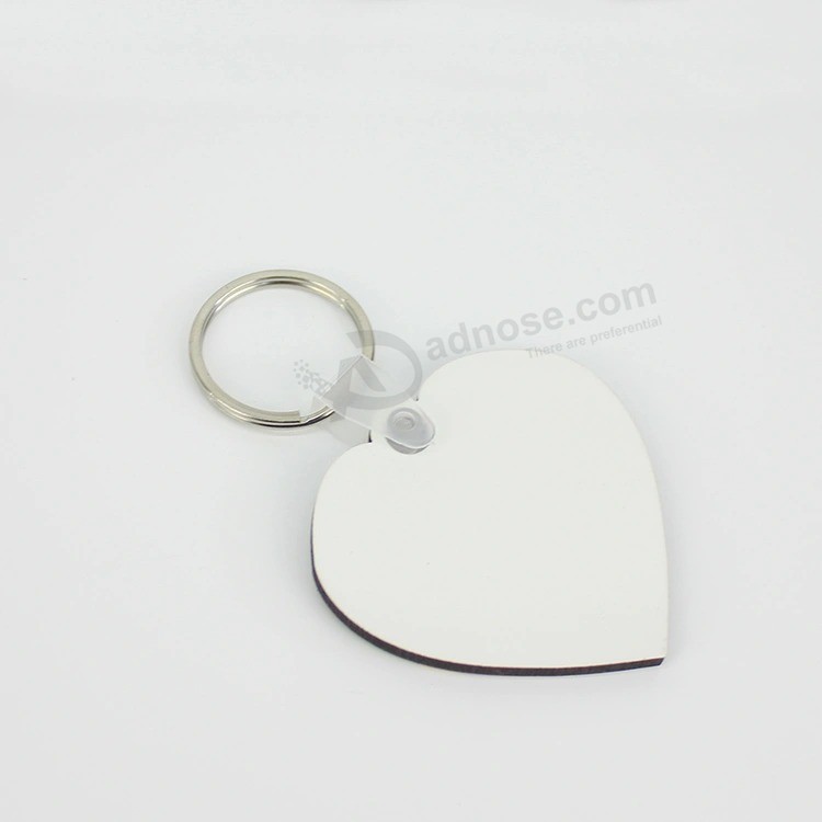 Nieuwe producten Blank sublimation Wood heart MDF Keychains