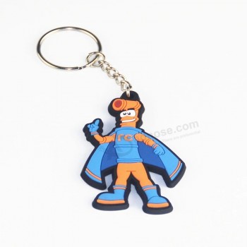 custom cheap 2D 3D metal leather silicone silicon soft rubber PVC Key chain keychain for promotion gift