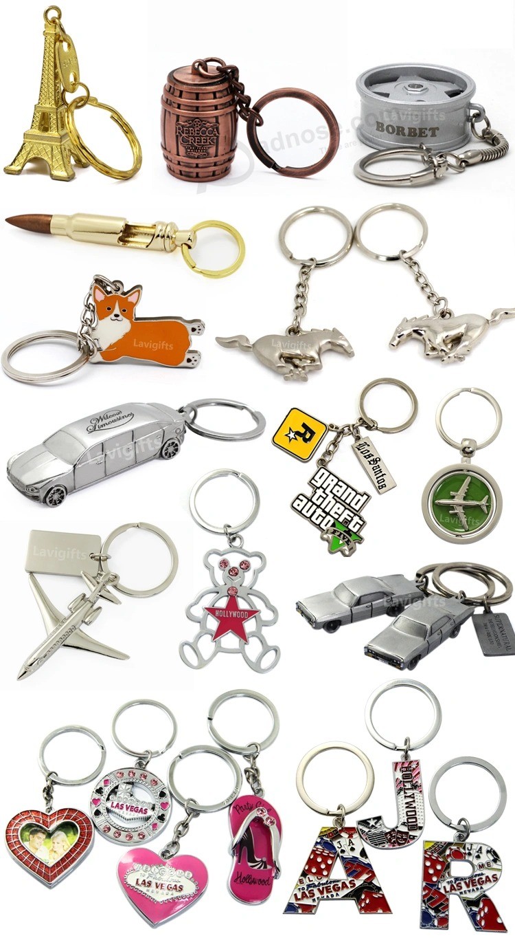 Keychain Manufacturer Promotional Metal Craft Gift Zinc Alloy Souvenir Decoration Enamel Metal Custom Key Chain for Promotion Gifts