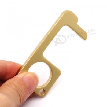 stock quantity fast delivery Non-touch door tool hygienic hand keychains