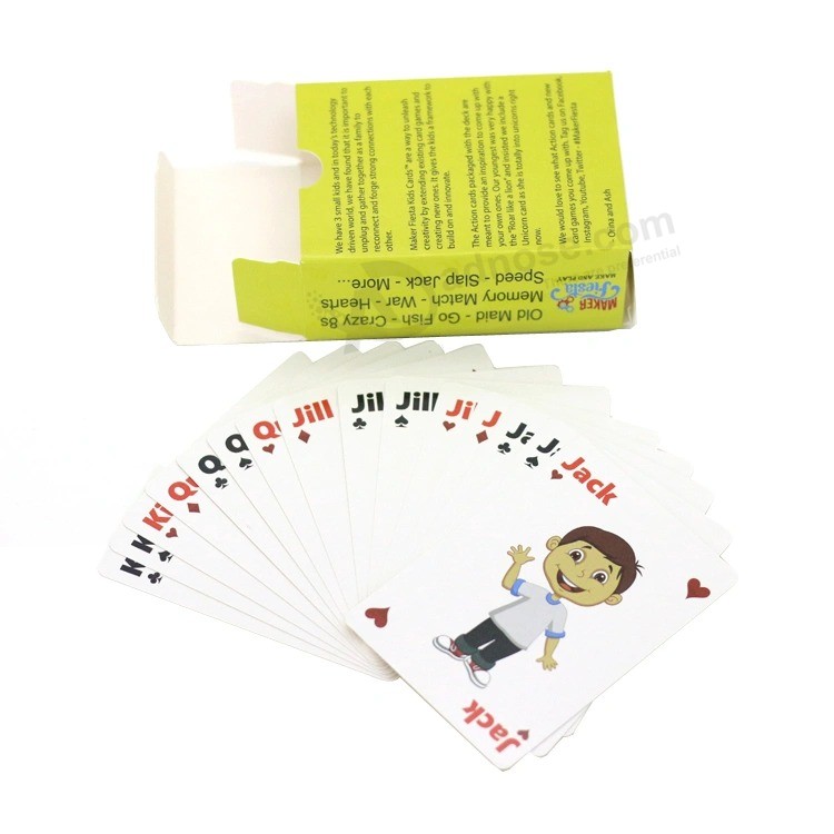 OEM印刷扑克甲板定制派对游戏卡和赌场个性化扑克牌印刷