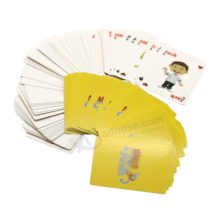 OEM druckt Pokerkarten Decks für Kinder Entertainment passt Spielkarten an