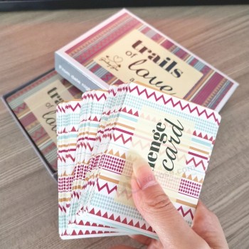 풀 컬러 인쇄 artpaper 게임 카드 관례 2 개의 갑판 부지깽이 및 고품질 선물 카드