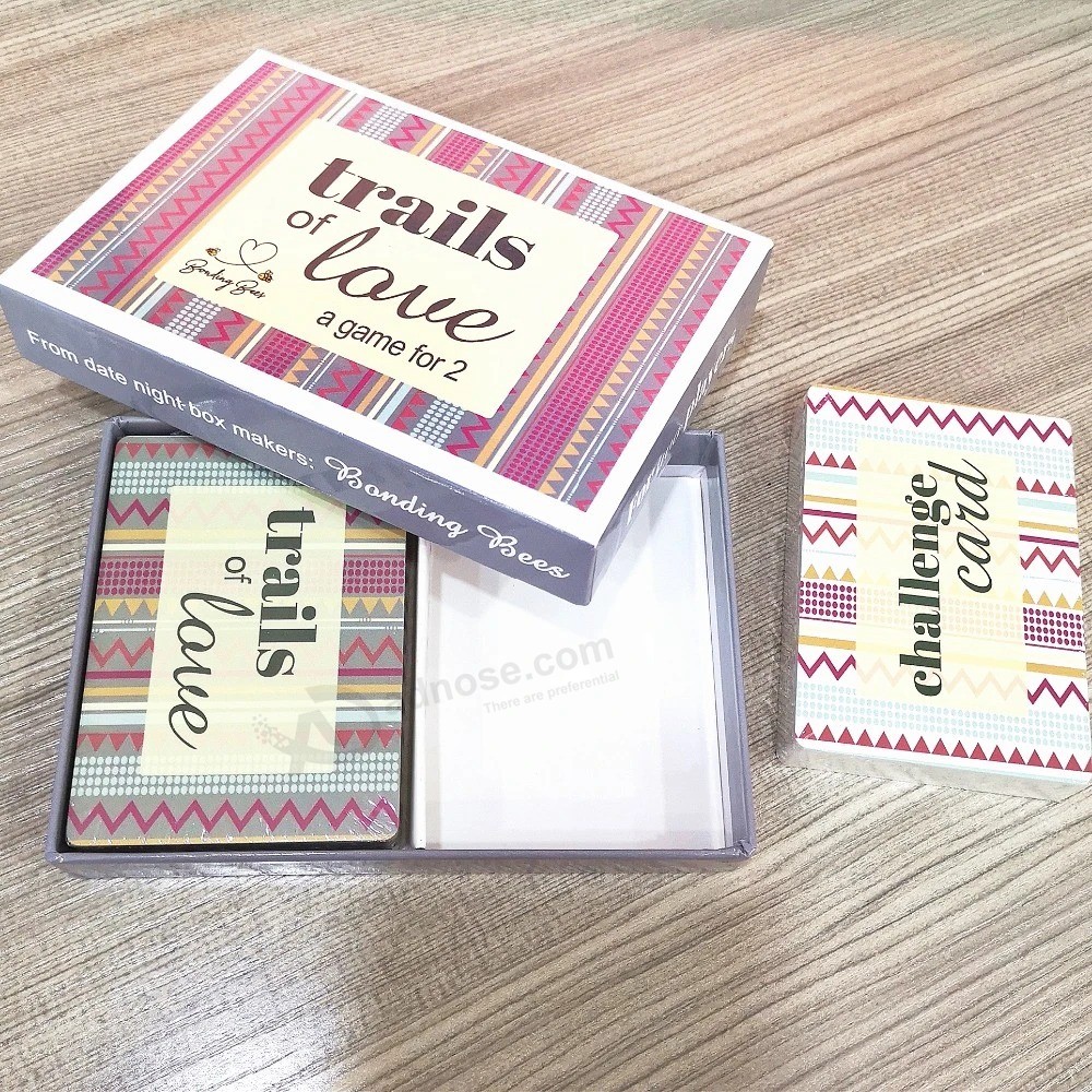 全彩印刷纸质游戏卡定制两副扑克和高品质礼品卡