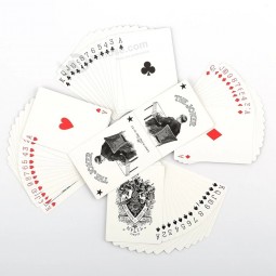 批发定制印刷扑克便宜100％塑料游戏扑克牌