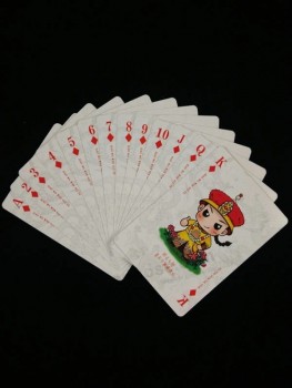 aangepaste PVC / Pet / papieren speelkaart / gamekaart / reclamekaart / tarotkaart / cadeaubon / casinokaart / pokerkaart dubbelzijdig afdrukken