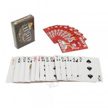 benutzerdefinierte Druckkarton Poker Papier Spielkarten